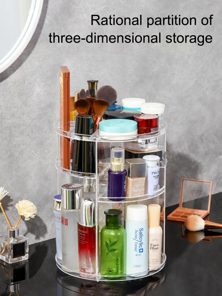 360 Degree Rotating Cosmetic Storage Rack