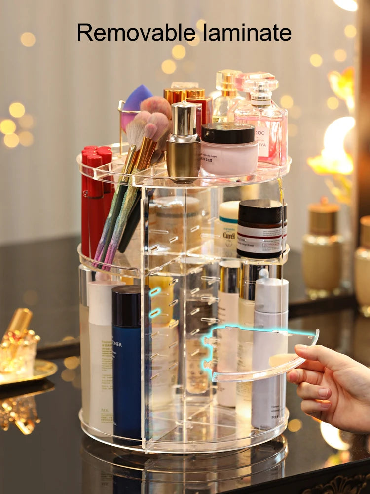 360 Degree Rotating Cosmetic Storage Rack