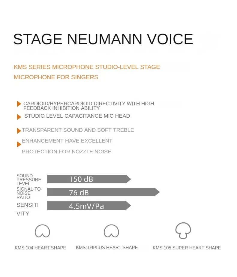 100% Original Brand Kms105 Capacitor Microphone