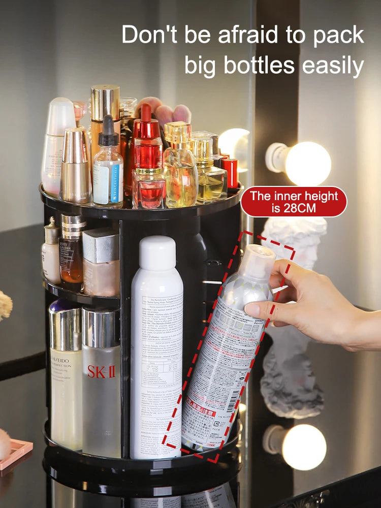 360 Degree Rotating Cosmetic Storage Rack