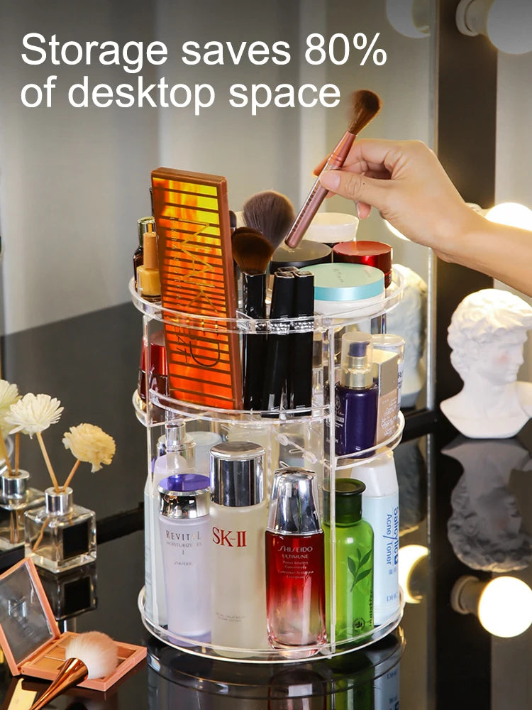 360 Degree Rotating Cosmetic Storage Rack