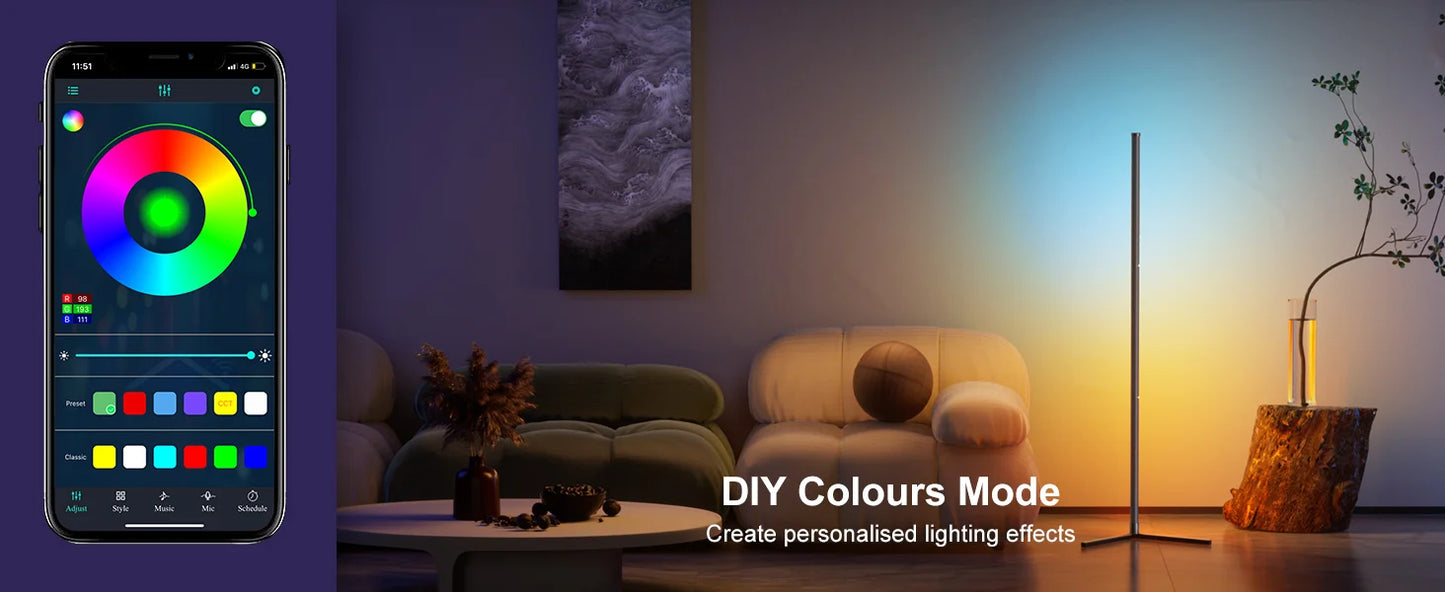 RGB Dream Color Floor Lamp with Music Sync