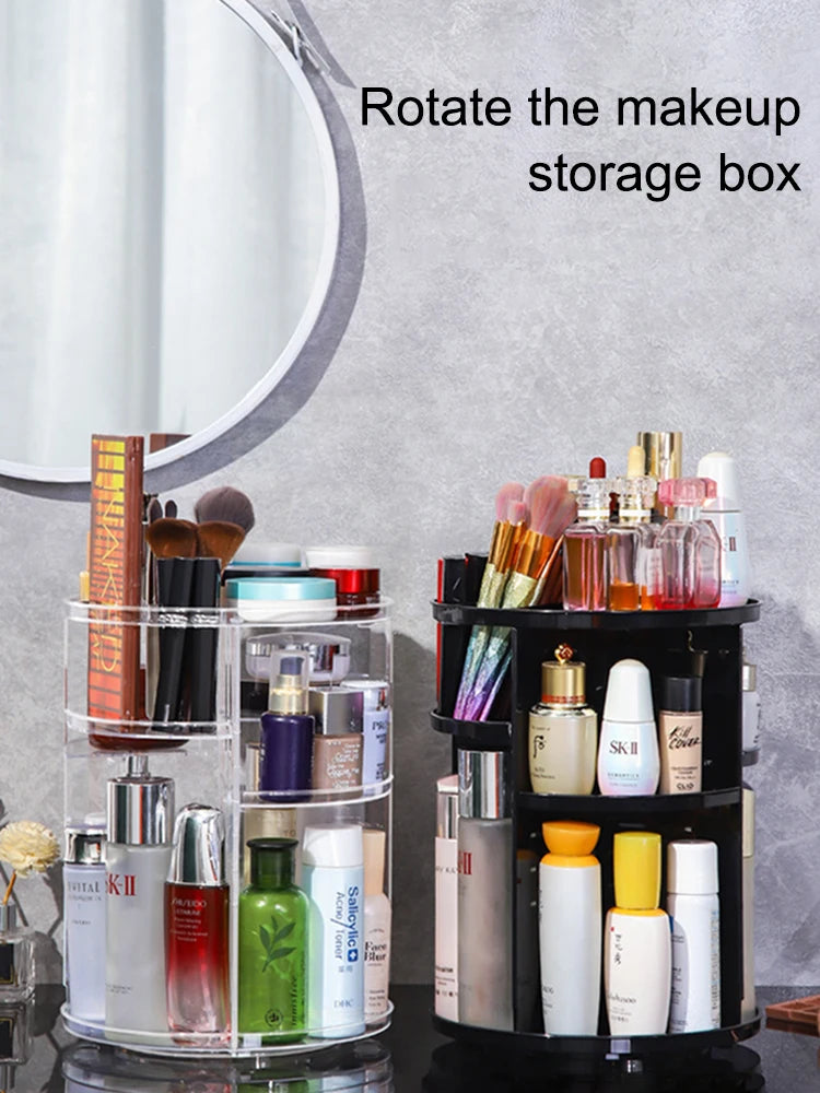 360 Degree Rotating Cosmetic Storage Rack