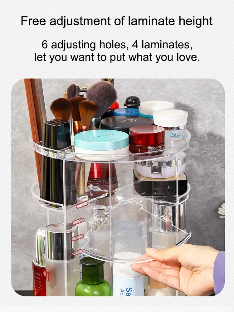 360 Degree Rotating Cosmetic Storage Rack