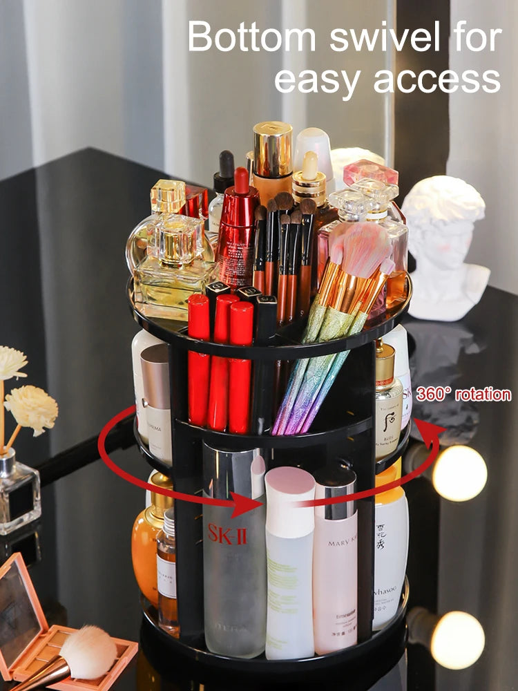 360 Degree Rotating Cosmetic Storage Rack