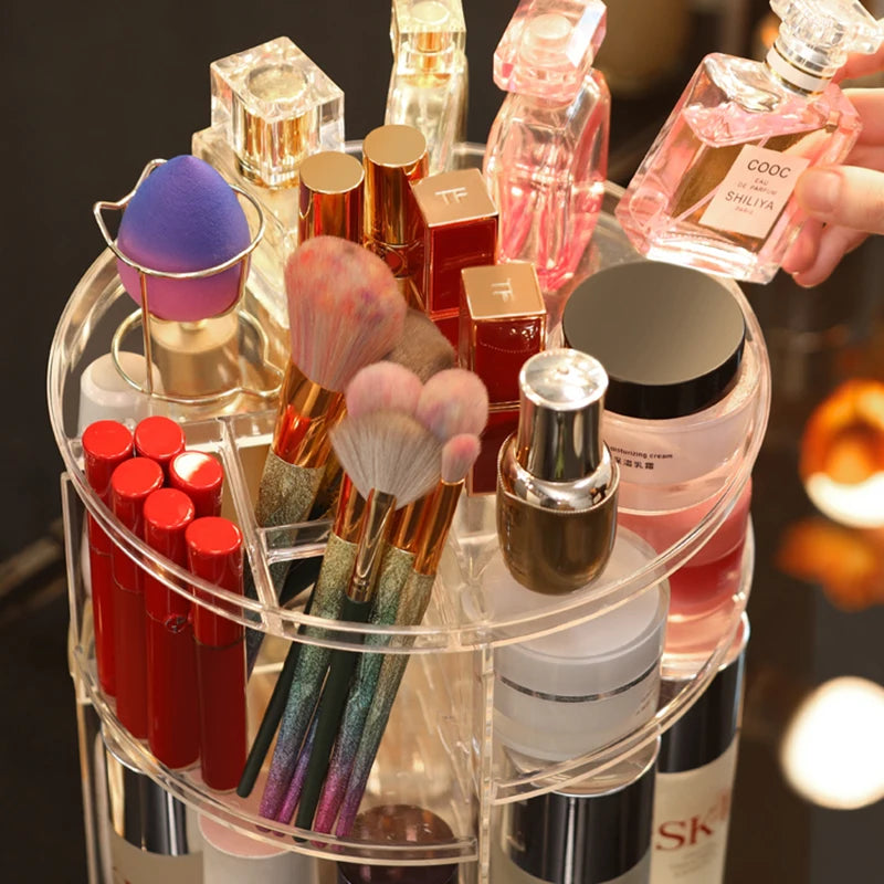 360 Degree Rotating Cosmetic Storage Rack