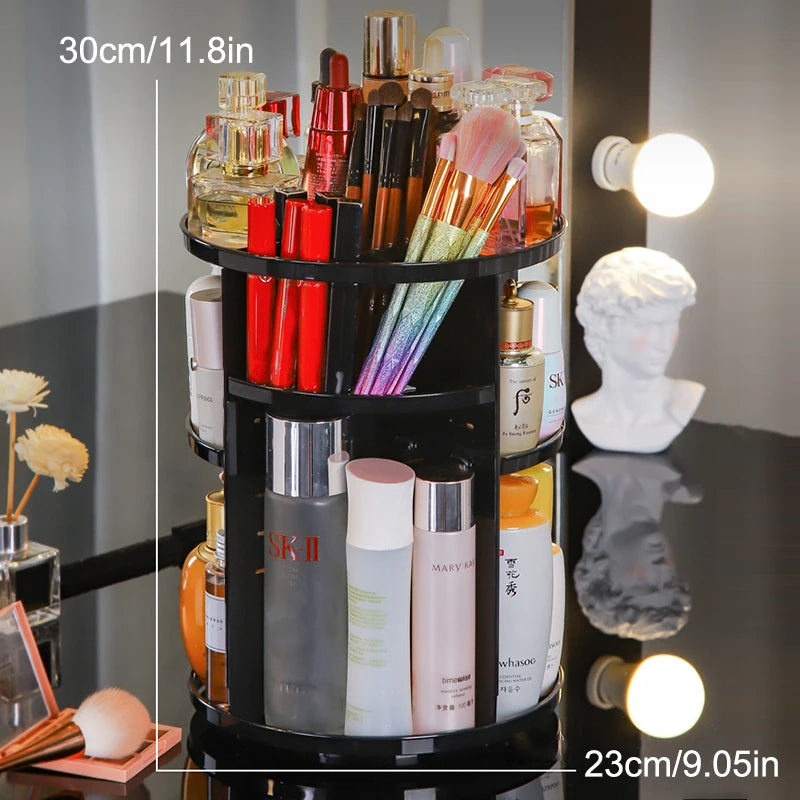 360 Degree Rotating Cosmetic Storage Rack