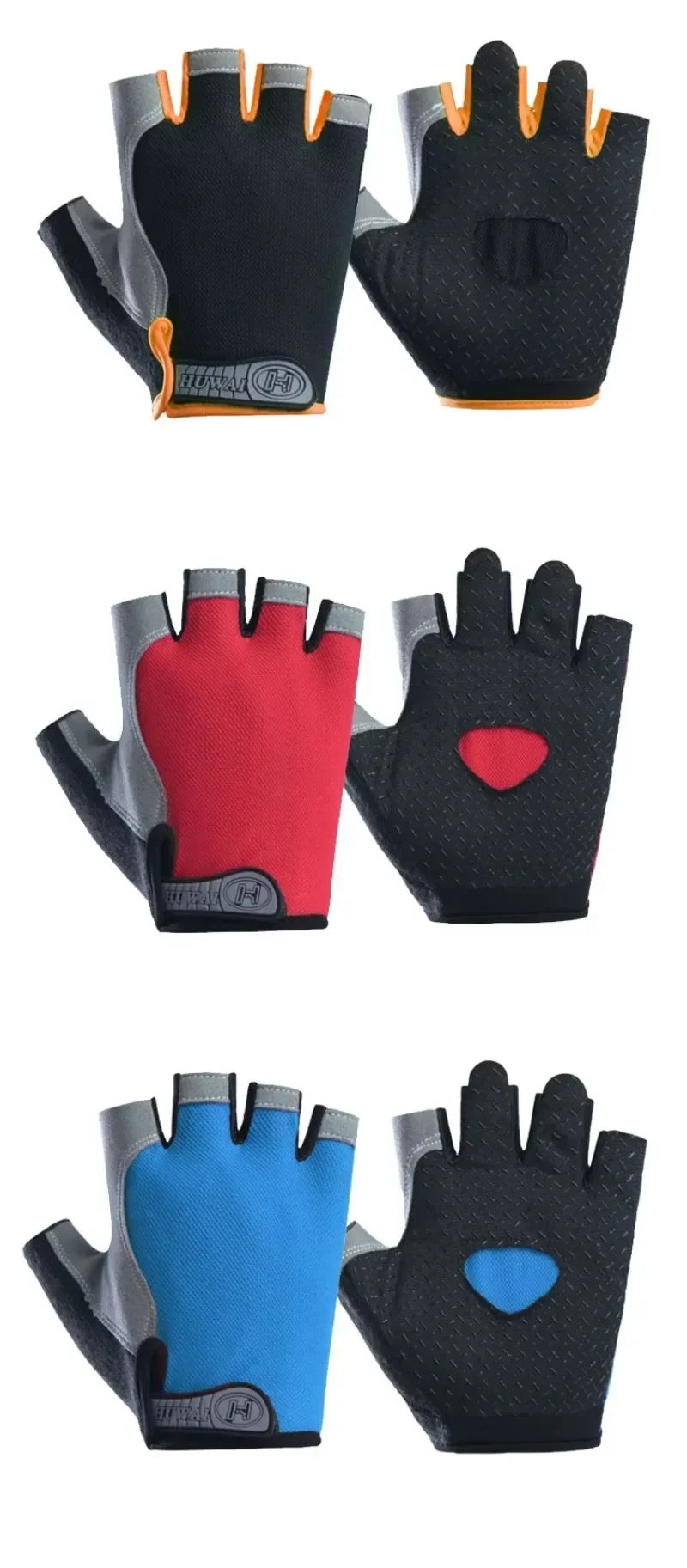 Fingerless Gym Training Gloves for Men Women Cycling Gloves Sports Fitness Motorcycle Mtb Anti-slip Gloves Bicycle Accessories