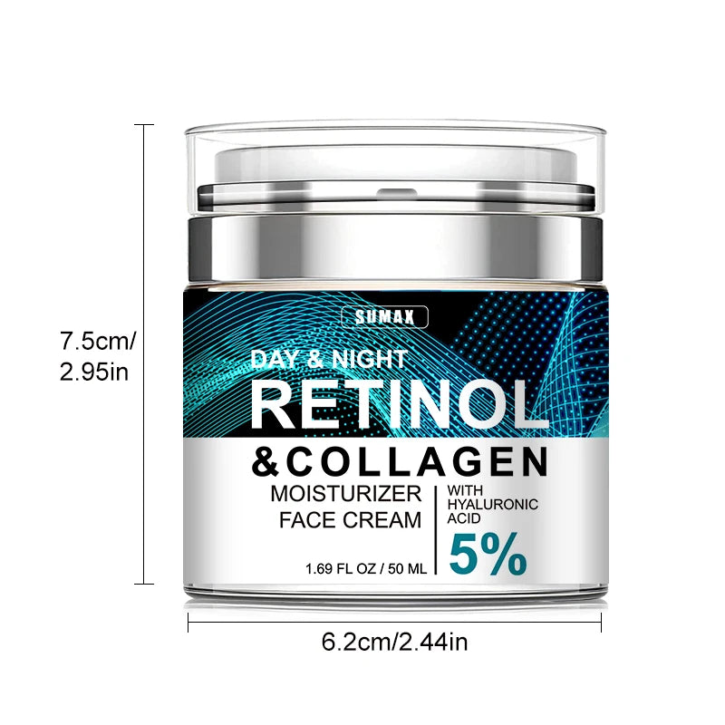 Sumax Retinol Collagen Face Cream 50ml Moisturizer with Hyaluronic Acid